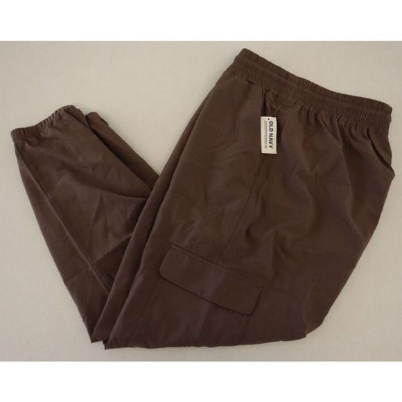 Old Navy Women's Sz M Brown High-Waisted StretchTech Cargo Jogger Pants - Picture 3 of 9
